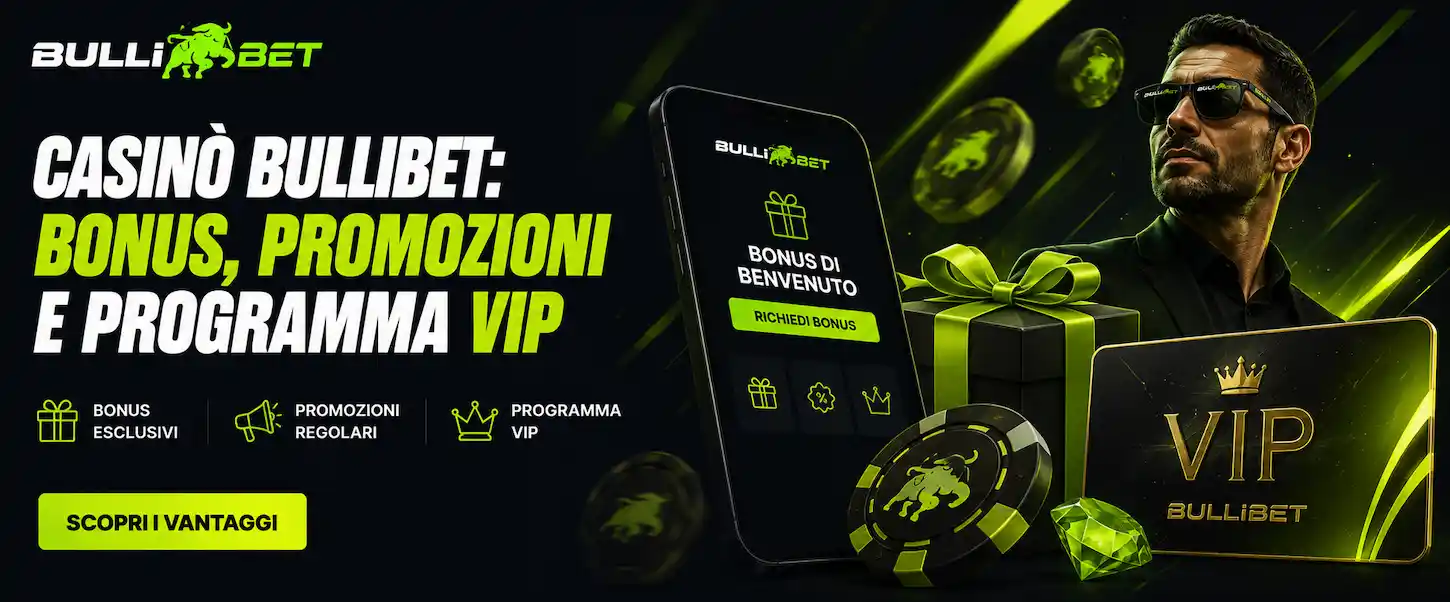 Casinò BulliBet con bonus, promozioni e programma VIP online per i giocatori italiani.